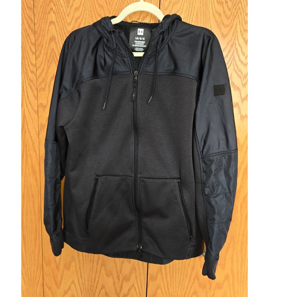 Under Armour Mens Swacket Full Zip Hybrid Hoodie Jacket Black Large 1272370